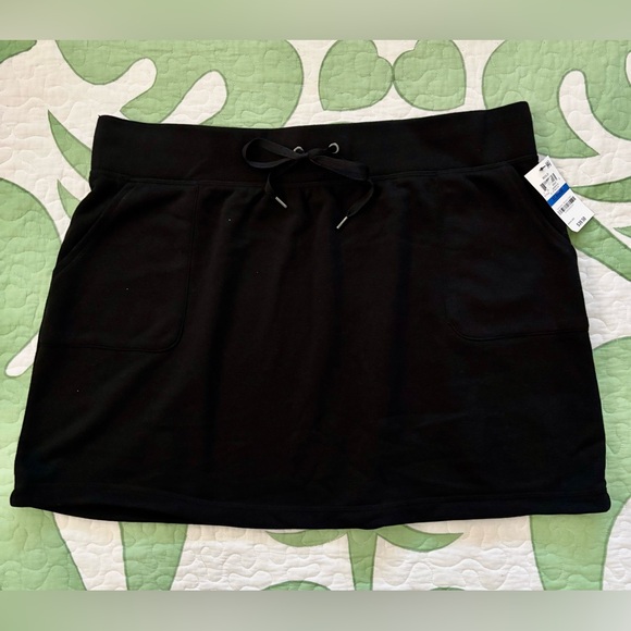 NWT Ideology Mini Athletic Skirt Black Drawstring Sz XL - Picture 2 of 10